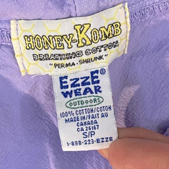 Vintage Honey-Komb EzzeWear Purple 1/4 Zip Top S - Picture 3 of 15